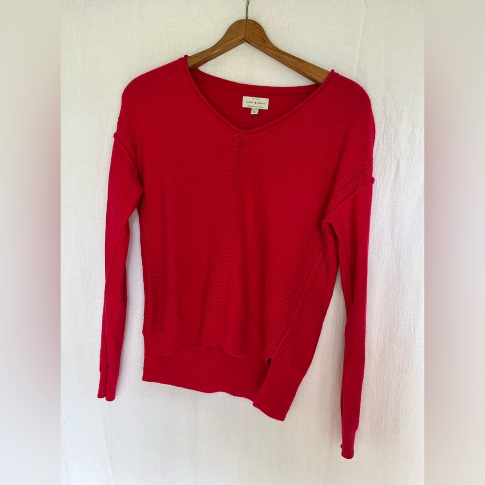 Lucky Brand Red Sweater